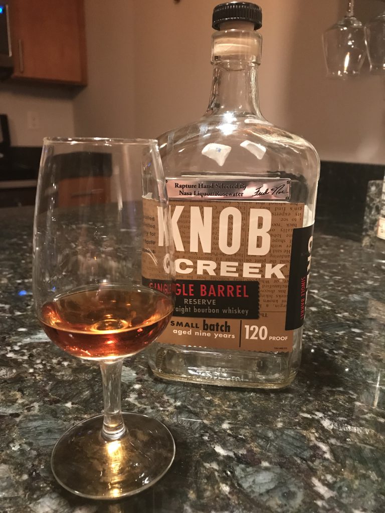 Knob Creek Single Barrel Reserve NASA Liquors Rosewater Rapture