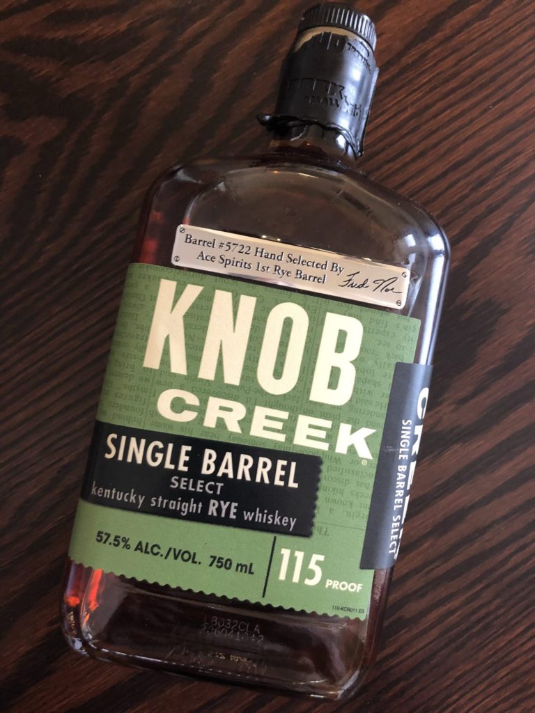 Knob Creek Single Barrel Rye Cask Strength #5722 Ace Spirits Selection