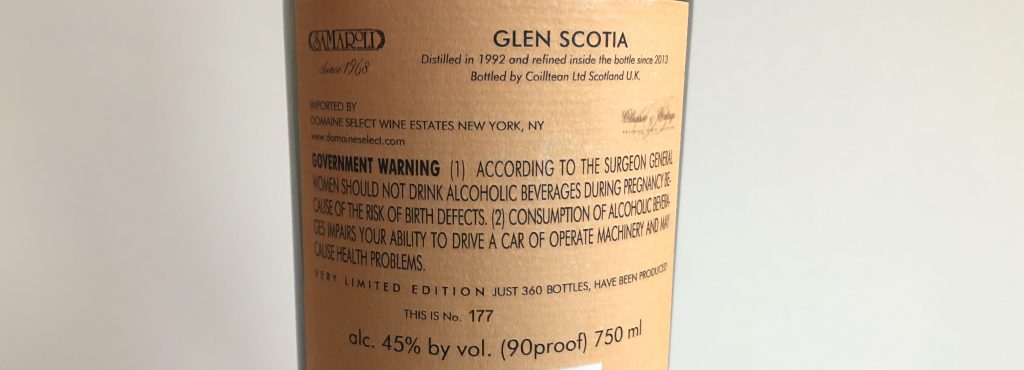 Glen Scotia 21 Year Samaroli 1992