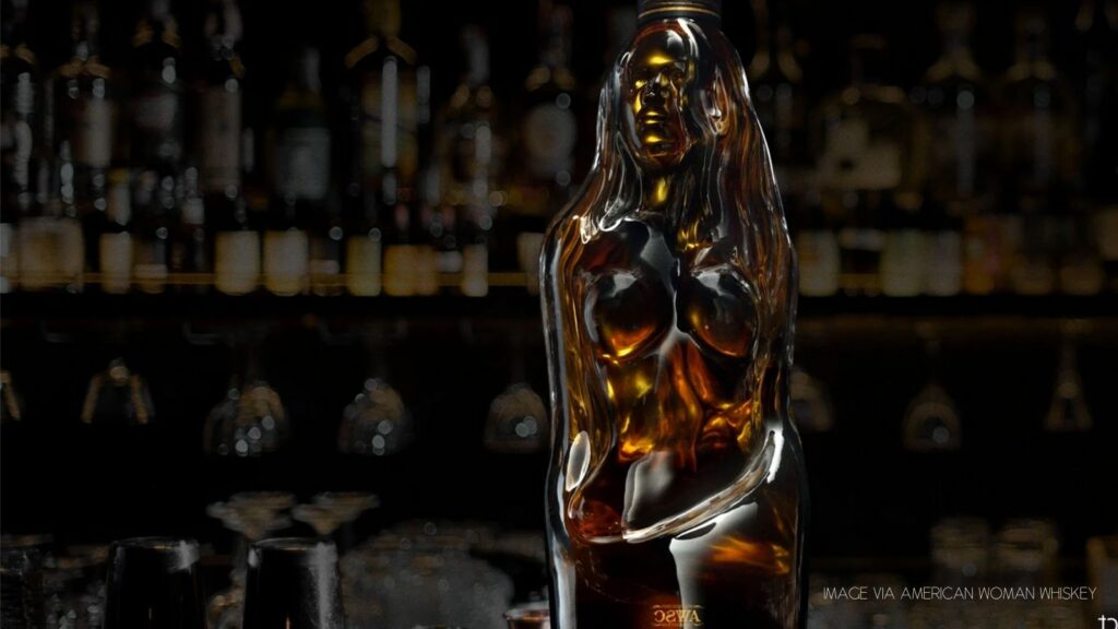 American Woman Whiskey Bottle