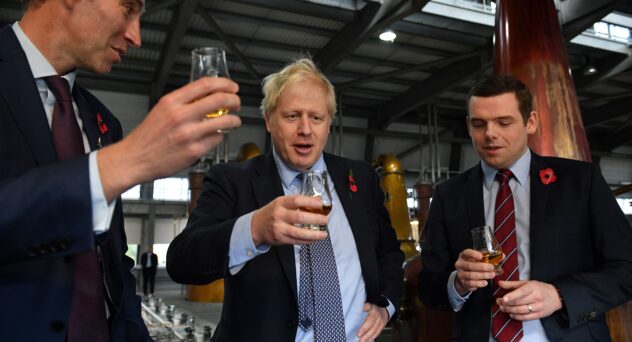 Boris Johnson Enjoys Scotch Whiskey