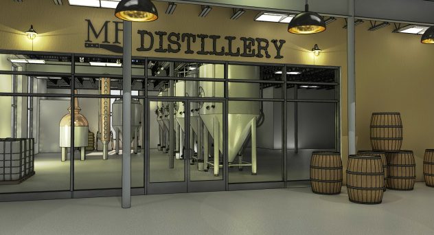 Maggie's Farm distillery mock-up