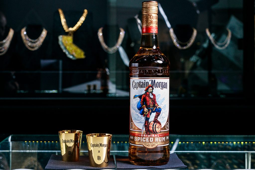 Captain Morgan shot glasses in collaboration with Ben Baller
