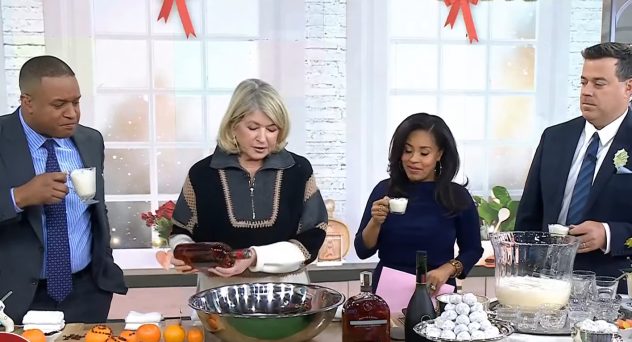 'Our crew is passing out like flies': Martha Stewart’s Shares Famous Boozy Holiday Eggnog With Carson Daly