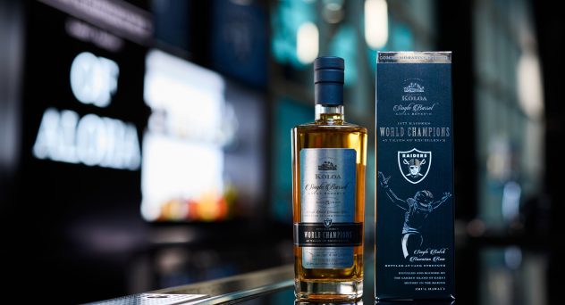 Koloa Rum Company and Raider's Limited Edition rum bottle and box