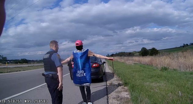 “Sometimes You See Things You Can’t Believe” Police Stop Driver Wearing Hilarious Boozy Getup for Suspicion of DUI