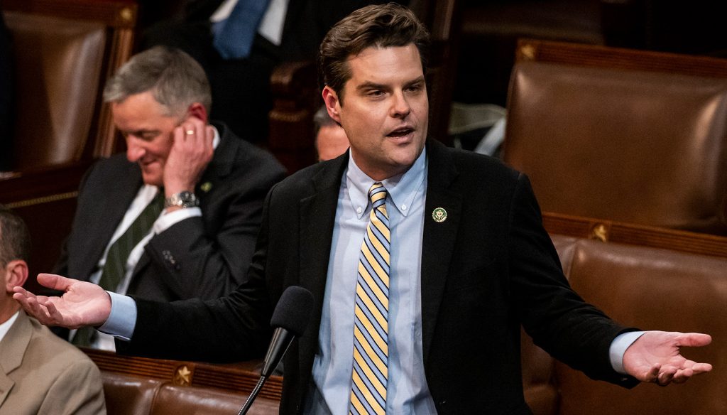 Florida Woman Arrested After Allegedly Throwing Wine on Republican Congressman Matt Gaetz