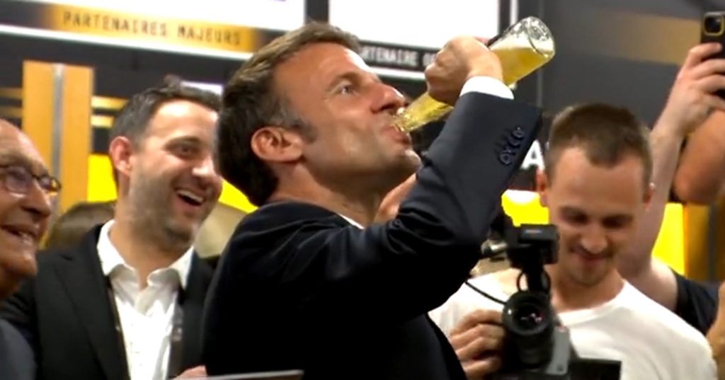 Rugby Celebration Turns Political After Locker Room Challenge Leads to French President Chugging Corona Beer