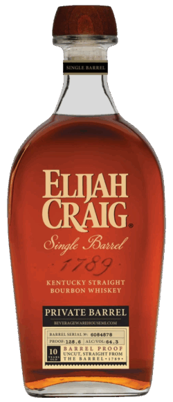 Elijah Craig Private Barrel Simmy’s Barrel House 10 Year spirit image