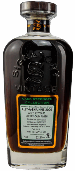 Signatory Vintage Speyside Single Malt Scotch Allt-A-Bhainne 2000 spirit image