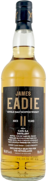 James Eadie Single Malt Scotch Aged 11 Years Caol Ila Distillery spirit image