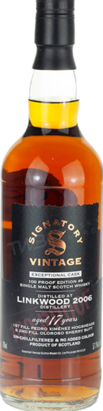 Signatory Vintage Exceptional Cask Linkwood 2006 spirit image