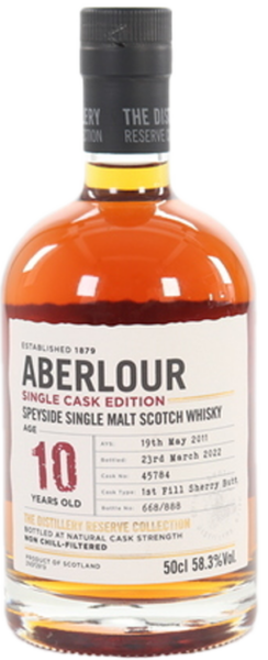 Aberlour 10 Year Old Single Cask Edition Distillery Reserve Collection spirit image