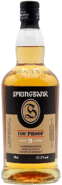 Springbank 100 Proof 5 Years Campbeltown Single Malt Scotch spirit image