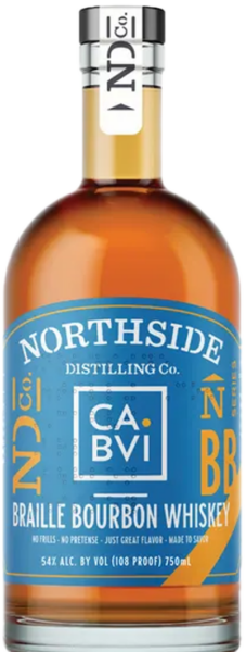 Northside Distilling Co. CABVI Braille Bourbon Whiskey spirit image