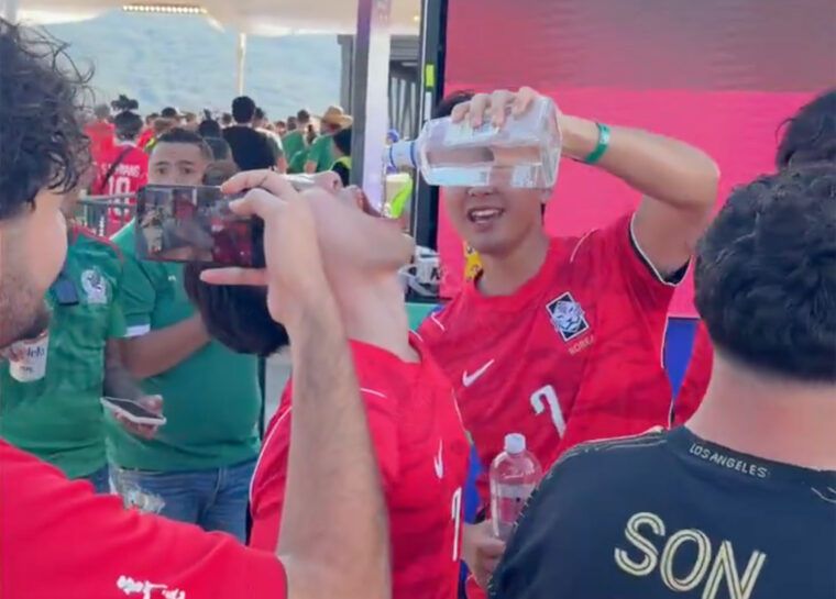 Viral Tequila Moment Unites Mexico and South Korea Fans at World Cup spirit image