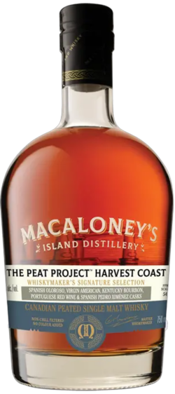 Macaloney’s Island Distillery Peat Project Harvest Coast spirit image