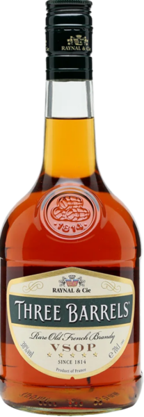 Three Barrels VSOP Rare Old French Brandy spirit image