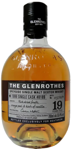 The Glenrothes Speyside Single Malt Scotch 19 Years 1999 Single Cask spirit image