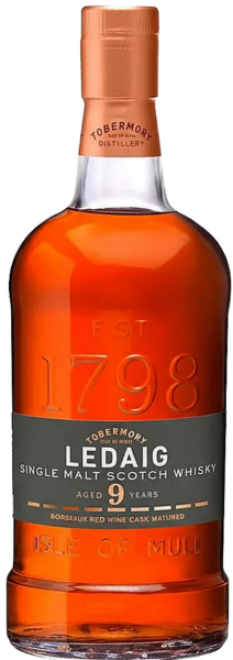 Tobermory Ledaig Single Malt Scotch 9 Years Bordeaux Red Wine Cask Matured spirit image