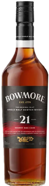 Bowmore Single Malt Scotch Aged 21 Years Sherry Oak Cask spirit image