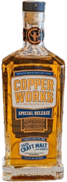 Copperworks Craft Malt Month 2026 American Single Malt Whiskey (Single Cask No. 488) spirit image