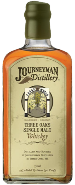 Journeyman Distillery Three Oaks Single Malt Whisky spirit image
