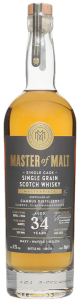 Master of Malt Single Grain Scotch Cambus 34 Years Masterpiece spirit image