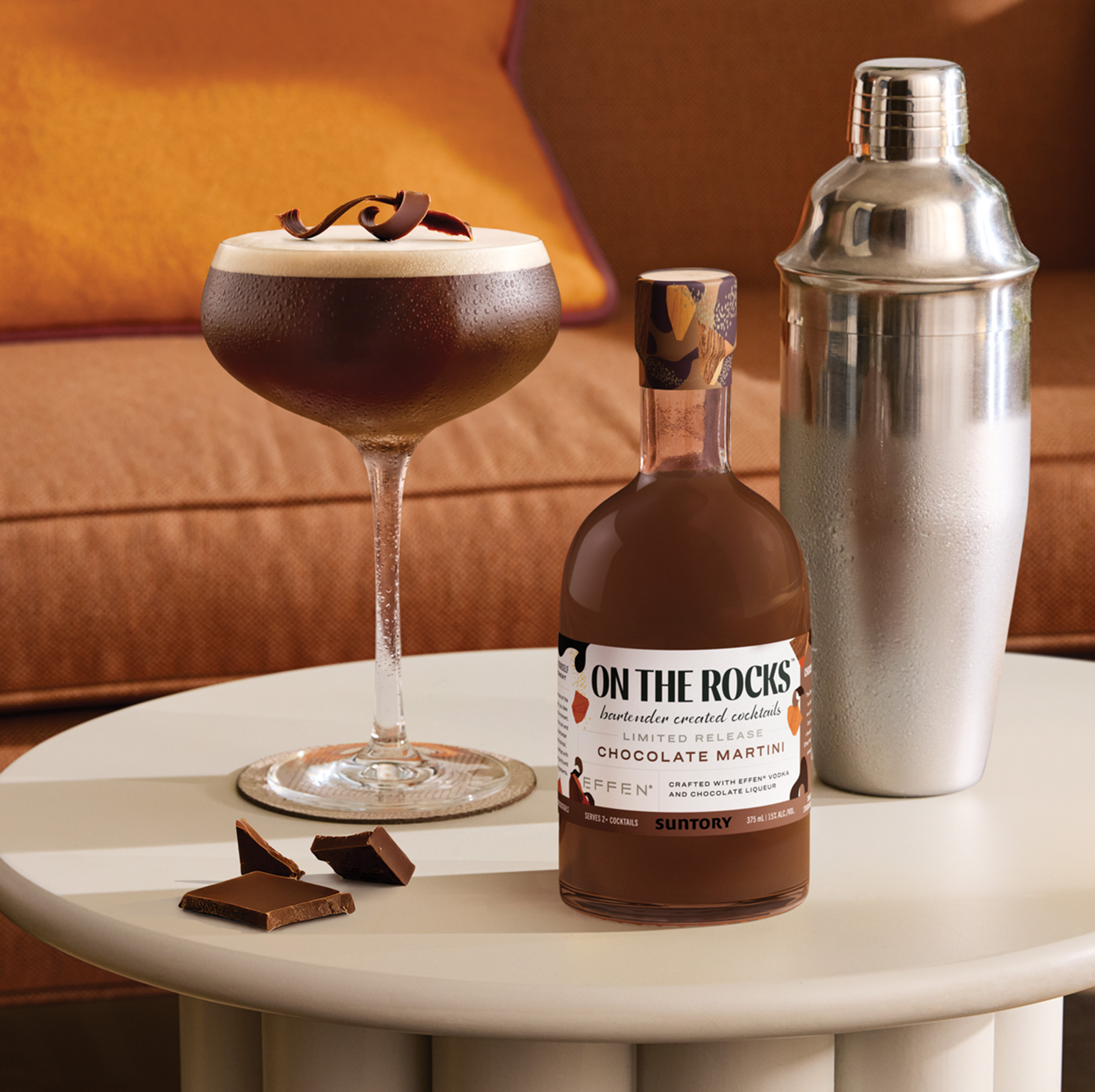 On the rocks chocolate martini