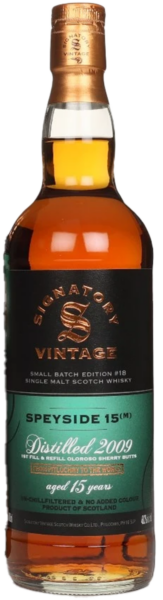 Signatory Vintage Speyside (M) 15 Years 2009 spirit image