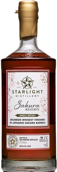Starlight Distillery Sakura Reserve Bourbon Finished in Japanese Sakura Barrels spirit image