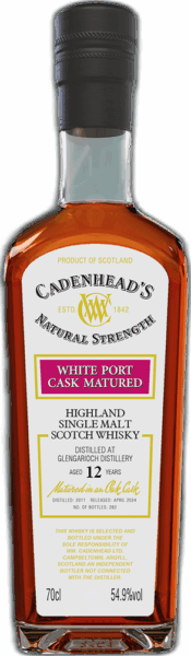 Cadenhead’s Glen Garioch 12 Years White Port Cask Scotch spirit image