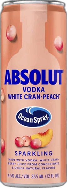Absolut + Ocean Spray Vodka White Cran-Peach Canned Cocktail spirit image