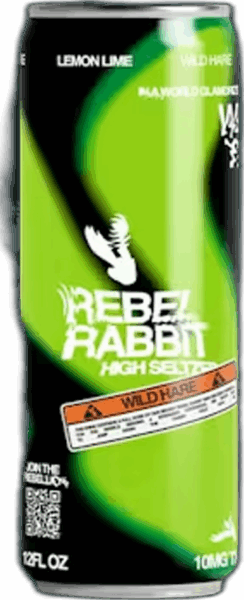 Rebel Rabbit High Seltzer Lemon Lime 10mg THC spirit image