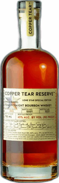 Copper Tear Reserve Bourbon spirit image