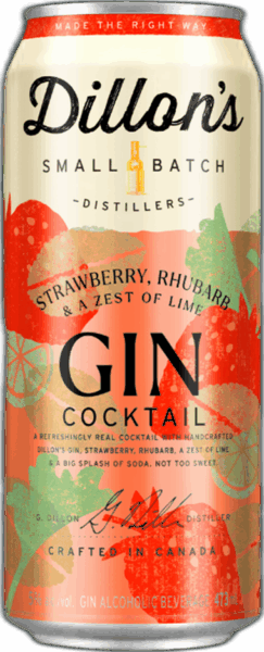 Dillon’s Gin Cocktail Strawberry Rhubarb & a Zest of Lime spirit image