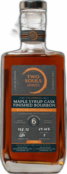 Two Souls Spirits Maple Syrup Cask Finished Bourbon spirit image