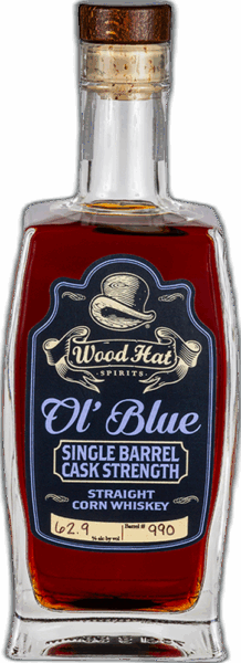 Wood Hat Ol’ Blue Single Barrel Cask Strength Corn Whiskey spirit image