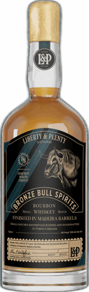 Liberty & Plenty Distillery Bronze Bull Spirits Batch #5 Finished in Madeira Barrels Bourbon spirit image
