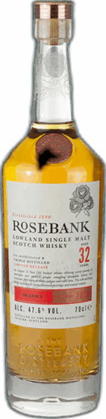 Rosebank 32 Years Lowland Single Malt Scotch spirit image