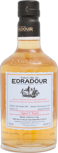 Edradour 8yr 2007 Grand Arome Rum Cask Finish spirit image