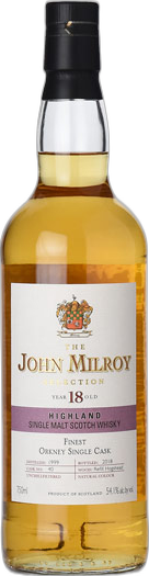 Highland Park 18yr John Milroy Finest Orkney 1999 Refill Hogshead Single Cask Cask Strength spirit image