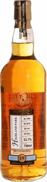 Highland Park 19yr Duncan Taylor 1999 Dimensions Series Release spirit image