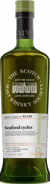 Glen Scotia 8yr SMWS 93.115 “Seafood Cycles” spirit image