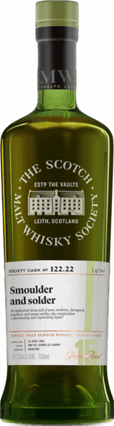 Croftengea 15yr SMWS 122.22 “Smoulder and Solder” spirit image