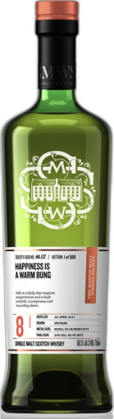 Craigellachie 8yr SMWS 44.117 “Happiness is a Warm Bung” spirit image