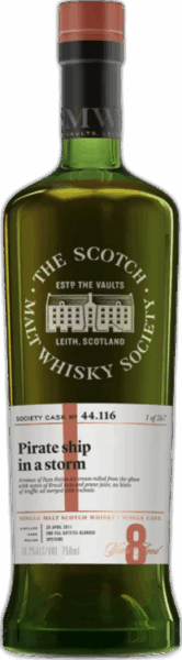 Craigellachie 8yr SMWS 44.116 “Pirate Ship in a Storm” spirit image