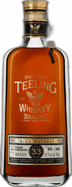 Teeling 33 Year Old Very Rare Cask Pineau des Charentes Finish Single Malt Whiskey spirit image