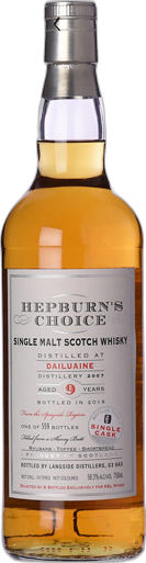 Dailuaine 9yr Single Barrel Hepburns Choice (KL) spirit image