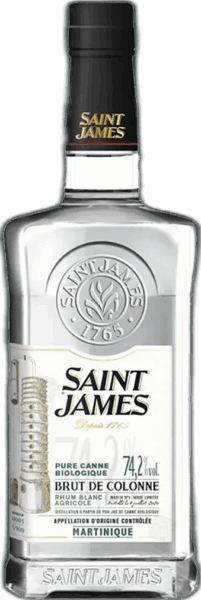 Saint James Pure Canne Biologique 74.2 Brute De Colonne Rhum Blanc Agricole spirit image